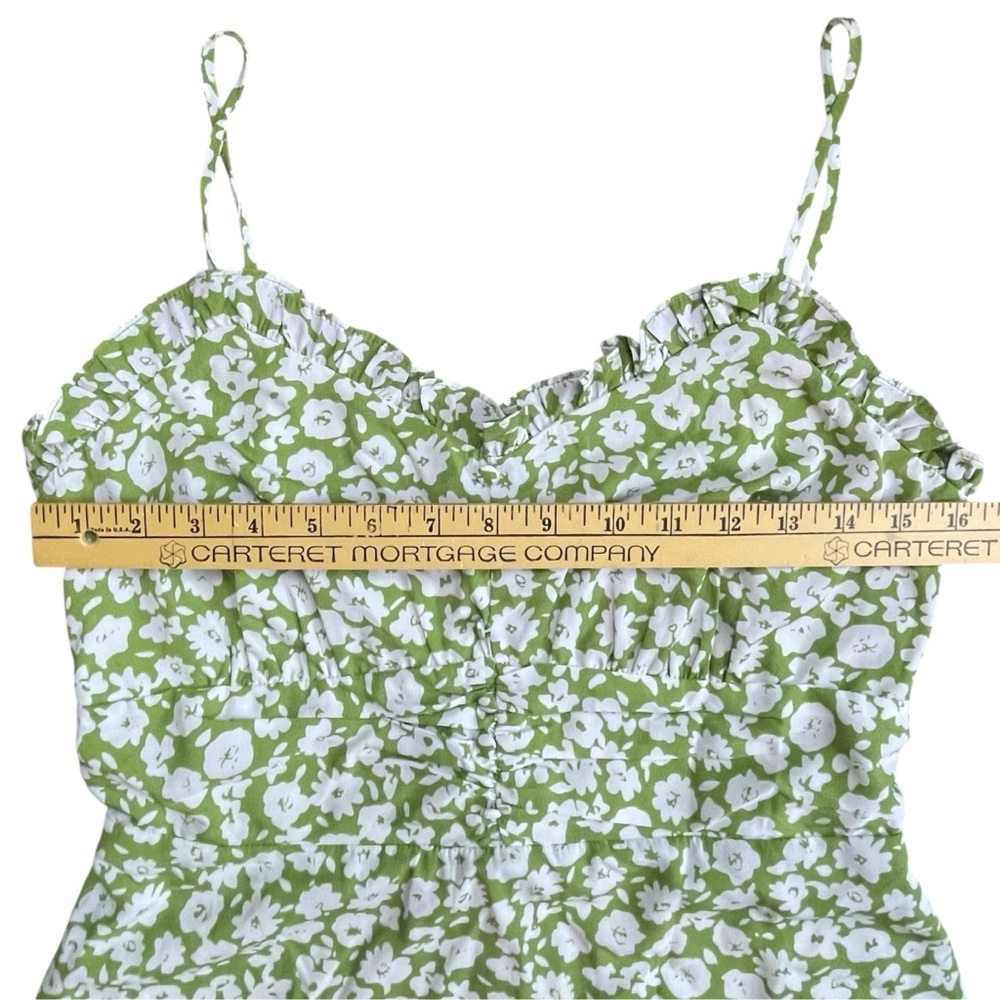 Lulus X Lush Timeless Touch Midi Dress Medium Green Floral Bloomcore A-Line NWT - Picture 13 of 16